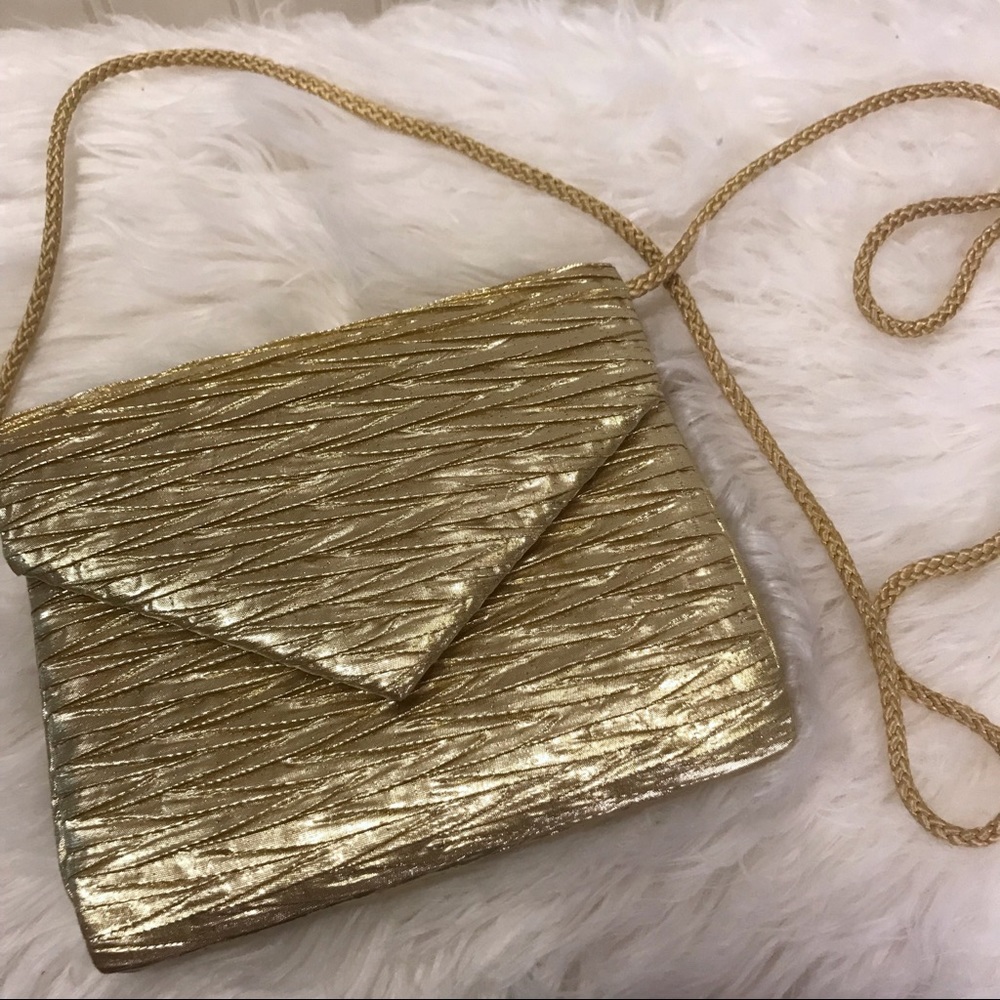 Vintage La Regale LTD Evening Bag Metallic Gold